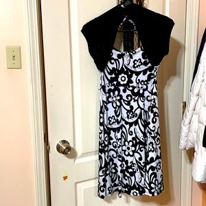 Mesh dress with floral pattern